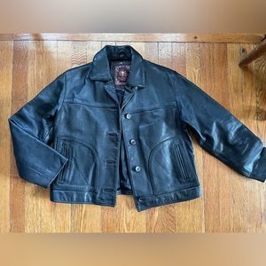 Vintage The Territory Ahead Leather 60’s 70’s 80’s moto biker jacket thicc